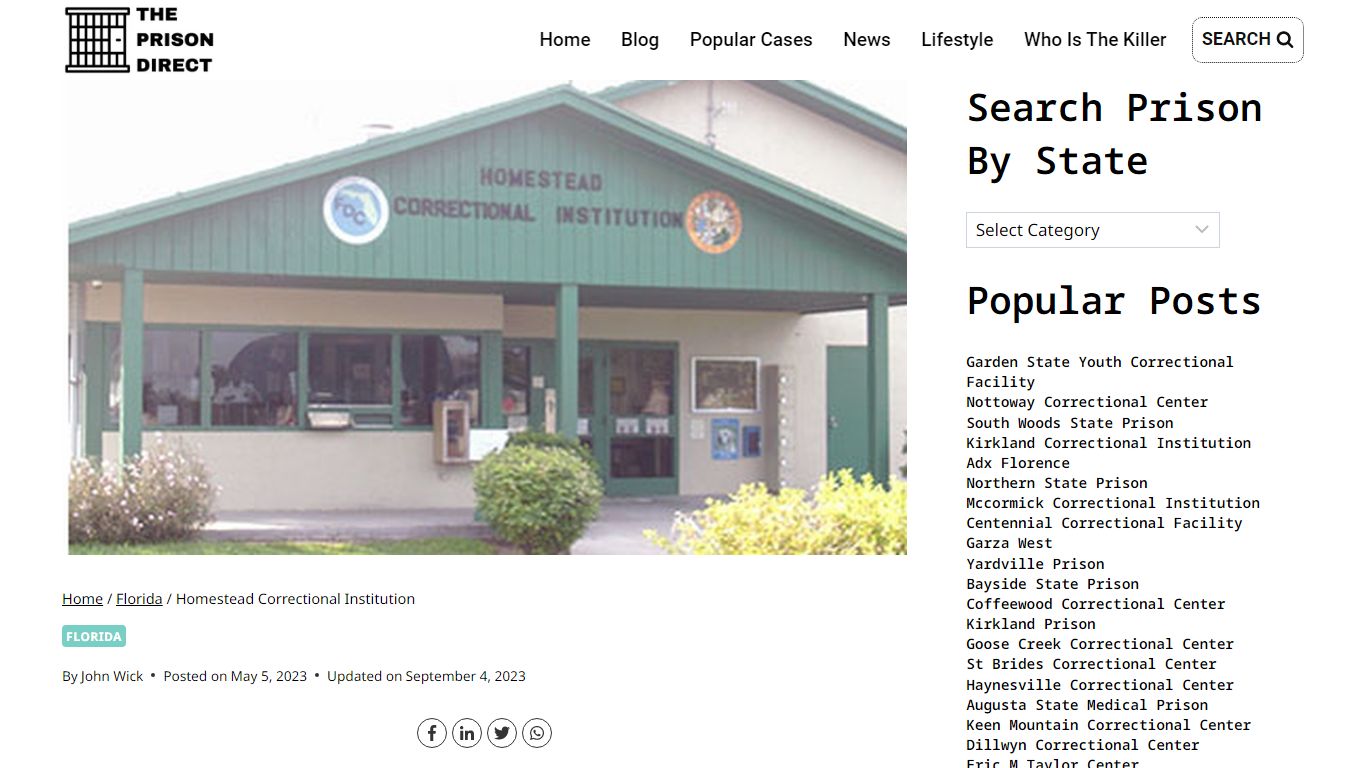 Homestead Correctional Institution - The Prison Direct